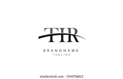 TIR Alphabet initial swoosh Abstract Icon Logo vector illustration