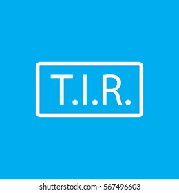 T.I.R. icon illustration isolated vector sign symbol