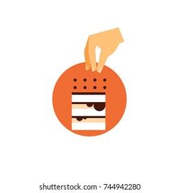 Tiramisu cake icon