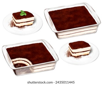 Tiramisu - a delicious Italian dessert with the flavors of mascarpone and espresso