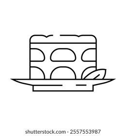 tiramisu dessert italian cuisine line icon vector. tiramisu dessert italian cuisine sign. isolated contour symbol black illustration