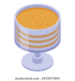 Tiramisu drink icon isometric vector. Food dessert. Bakery cream
