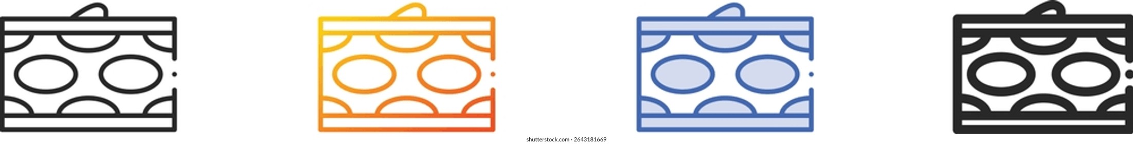tiramisu icon.Thin Linear, Gradient, Blue Stroke and bold Style Design Isolated On White Background
