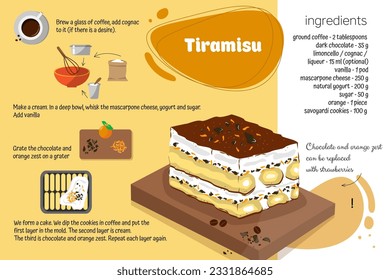 Tiramisu recipe. Home cookbook. Step-by-step instruction. cooking is easy