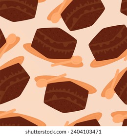 Tiramisu seamless pattern. Suitable for backgrounds, wallpapers, fabrics, textiles, wrapping papers, printed materials, and many more.