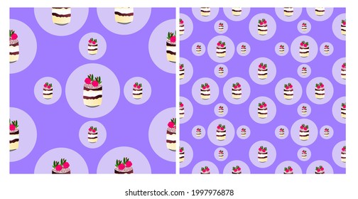 tiramisu vector seamless pattern. Modern stylish abstract texture. perfect for wrappers, wallpapers, postcards, greeting cards, wedding invitations, romantic events.