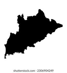 Tirana county map, administrative subdivisions of Albania. Vector illustration.