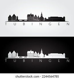 Tirana skyline horizontal banner. Black and white silhouette of Maracaibo, Venezuela. Vector template for your design. 