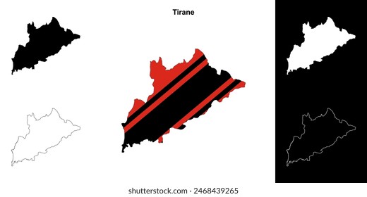 Conjunto de mapas del condado de Tirane