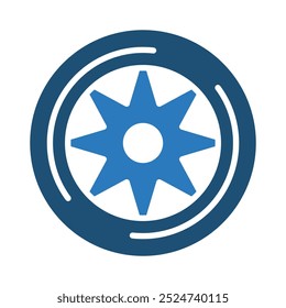 Línea de iconos de accesorios de neumáticos Ilustración vectorial