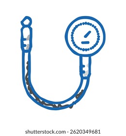 tire air pressure gauge motorcycle doodle icon sketch vector. tire air pressure gauge motorcycle sign. isolated symbol illustration
