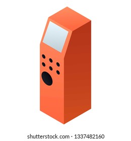 Tire air pump stand icon. Isometric of tire air pump stand vector icon for web design isolated on white background