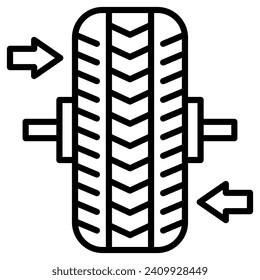 Tire Balancing icon line vector illustration