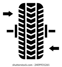 Tire Balancing icon line vector illustration