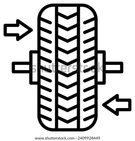 Tire Balancing icon line vector illustration
