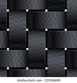 Tire Basketwork. Seamless pattern on transparent background. EPS 10. Mask was used. 