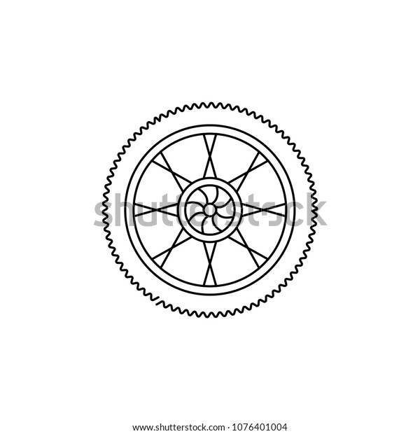 tire of bigfoot car illustration. Element of\
extreme races for mobile concept and web apps. Thin line tire of\
bigfoot car illustration can be used for web and mobile. Premium\
icon on white background