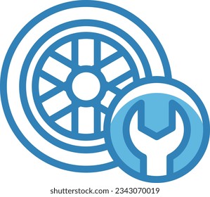 Tire Blue Icon - Single Icon, Vector
