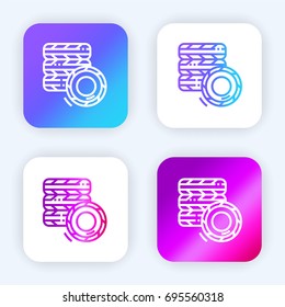 Tire bright purple and blue gradient app icon
