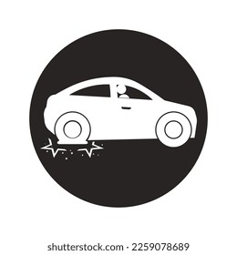 tire burst car icon vector illustration symbol design