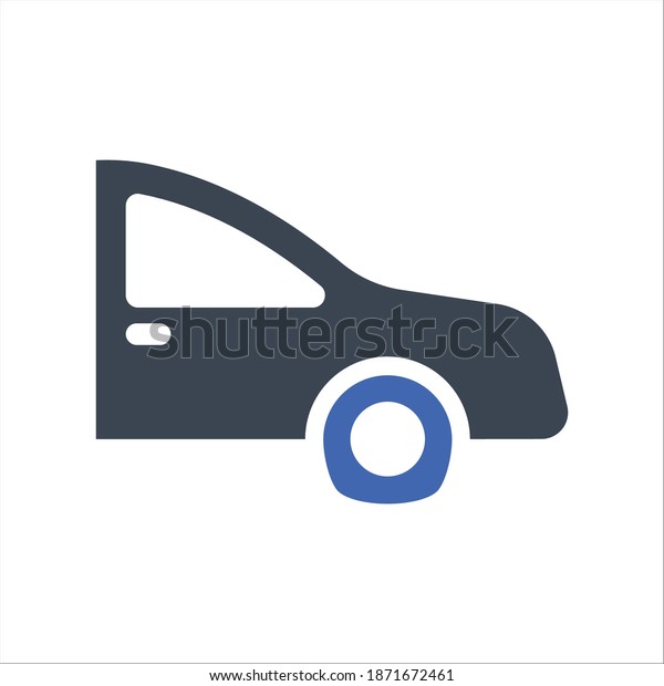 Tire burst icon, vector
graphics