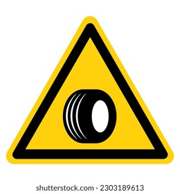 Tire Car Symbol Sign, Vector Illustration, Isolated On White Background Label. EPS10