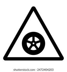 Tire Car Symbol Sign, Vector Illustration, Isolated On White Background Label. EPS10