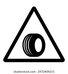 Tire Car Symbol Sign, Vector Illustration, Isolated On White Background Label. EPS10