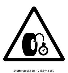 Tire Car Symbol Sign, Vector Illustration, Isolated On White Background Label. EPS10