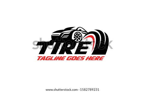 Tire And Car Vector\
Royalty Logo Design  