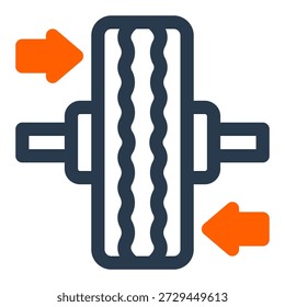 Tire Changing car wheel replacement service icon