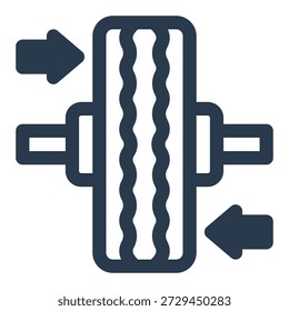 Tire Changing car wheel replacement service icon