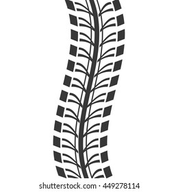 Tire  concept represented by wheel print icon. isolated and flat illustration 