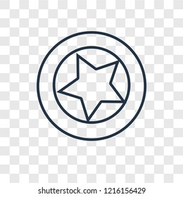 Tire concept vector linear icon isolated on transparent background, Tire concept transparency concept in outline style
