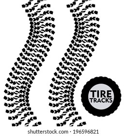 Tire design over white background, vector illustration