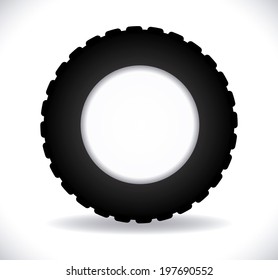 Tire design over white background, vector illustration