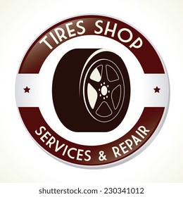 Tire design over white background, vector illustration