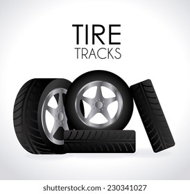 Tire design over white background, vector illustration