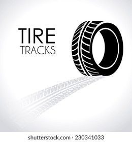 Tire design over white background, vector illustration