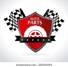 Tire design over white background, vector illustration