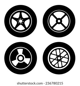 Tire Design over white background, vector illustration.