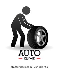 Tire design, vector illustration.