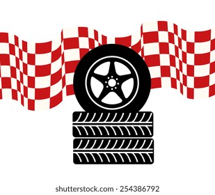 Tire design, vector illustration.