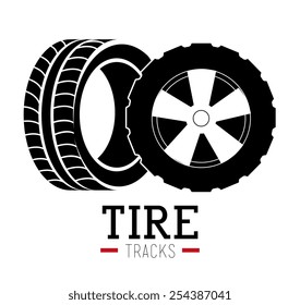 Tire design, vector illustration.