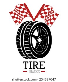Tire design, vector illustration.