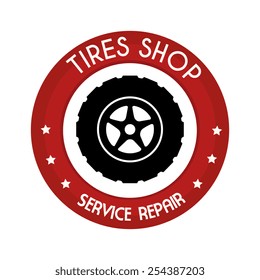 Tire design, vector illustration.