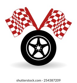 Tire design, vector illustration.