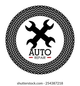 Tire design, vector illustration.