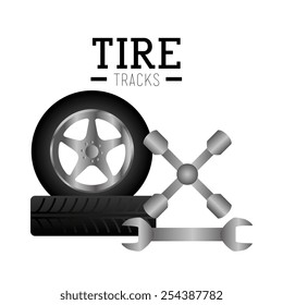 Tire design, vector illustration.