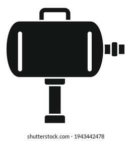 Icono del compresor de aire de conexión de neumáticos. Ilustración simple del icono vectorial del compresor de aire de conexión de neumáticos para el diseño web aislado en fondo blanco